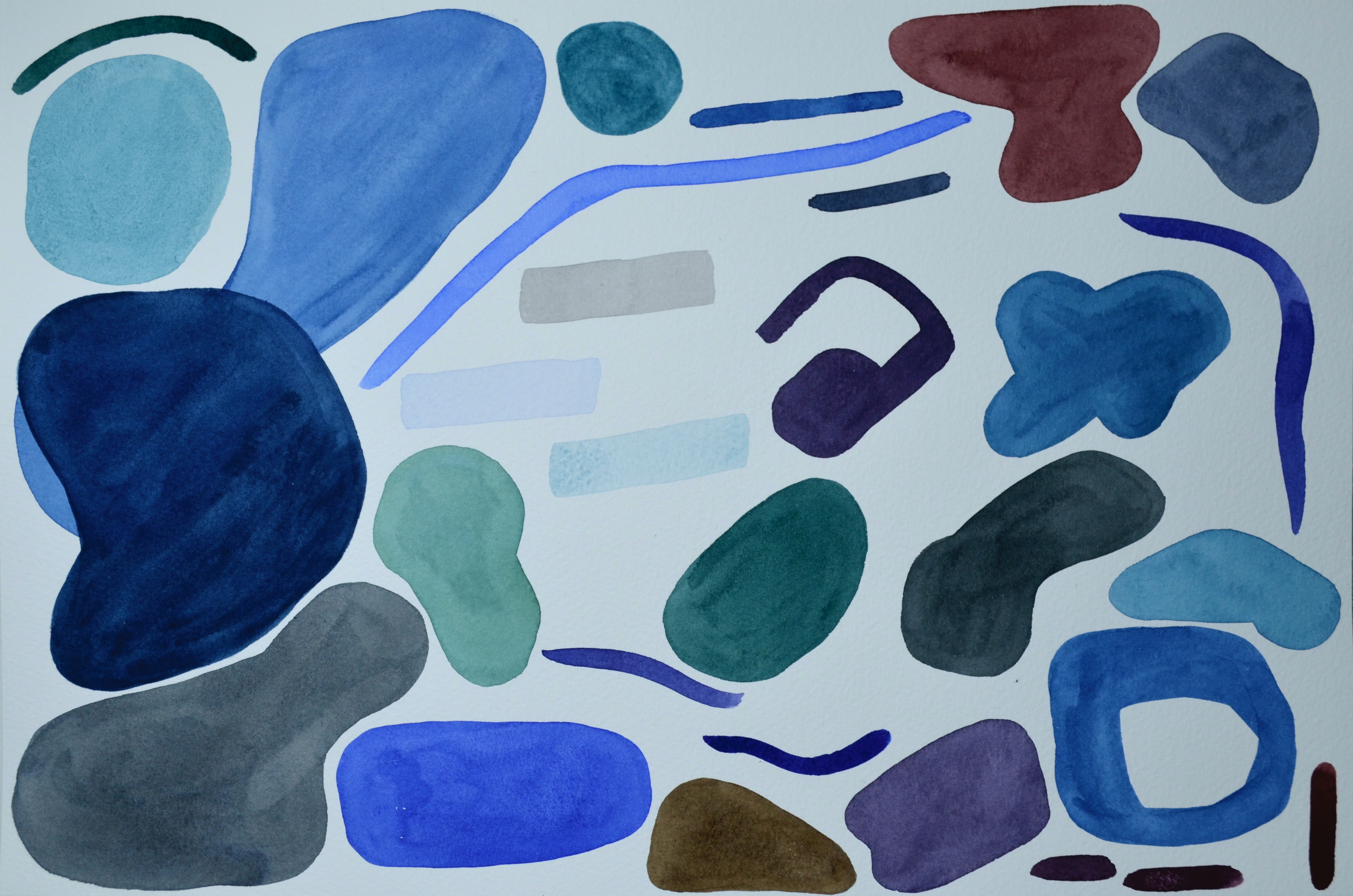Composition in blue colors